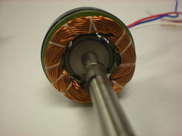 BLrotor-stator Brushless Motor: Windings on stator, magnets on rotor